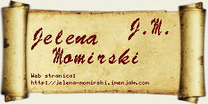 Jelena Momirski vizit kartica
